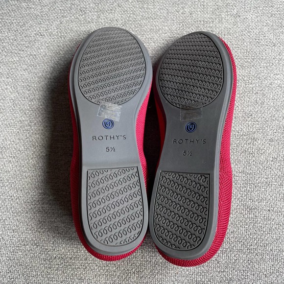 Rothy's The Flat in Red Cherry Round Toes Casual Flat Comfy Women's 5.5 - Picture 9 of 14